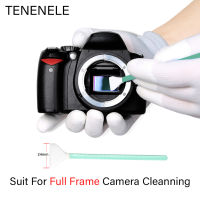 TENENELE 8pcs Dry+Wet 24mm All Frame Sensor CCDCOMS Camera Cleaning Clean Kit Swabs Bar For Nikon Lenses Lens Cleaner Swab