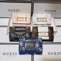 GUESS Youth European and American Retro Print Presbyopia Short Wallet Wallet Card Bag Coin Purse Female Bag