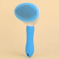 Pet Cats Dogs Massage Brush Self Cleaning Hair Remover Brush with Release Button Anti-Slip Handle for Shedding and Grooming