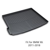 Cargo Car Cargo rear trunk mat For BMW X6 E71 F16 2011 2012 2013 2014 2015 2016 2017 2018 Styling Boot Liner Waterproof carpet Anti-slip mat Accessories