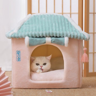 Lehome บ้านแมว บ้านสุนัข บ้านสัตว์เลี้ยง ที่นอนสไตล์ญี่ปุ่น  วัสดุผ้าPolyester + ผ้าฝ้ายPP,ฟองน้ำ ขนาด38x33x41cm  PE-01-00200