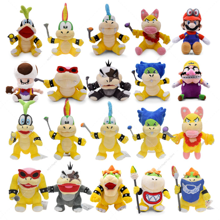 Super Bro Plush Toy Anime Mario Wario Bowser Morton Ludwig Iggy Wendy ...