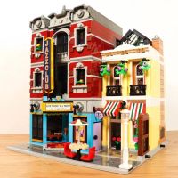 Creating Jazz Club Expert pizza shop MOC model modular house building blocks 10312 compatible 2899 children 39;s toys