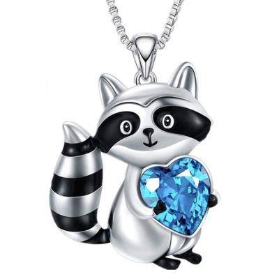 JDY6H Fashion Necklace Heart Animal Crystal Pendant Engagement Necklaces for Women Animal Jewelry Birthday Anniversary Gift