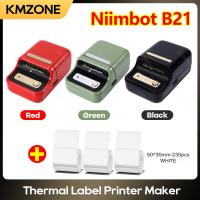 Niimbot กระเป๋าแบบพกพาเครื่องพิมพ์ฉลากไร้สาย B1 B21บลูทูธเครื่องพิมพ์ฉลากติดฉลากด้วยความร้อนพิมพ์เร็วใช้ในสำนักงาน