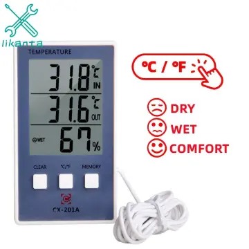 Digital Mini Hygrometer with Built-In Indoor Thermometer and Humidity Meter  with Comfort Scale