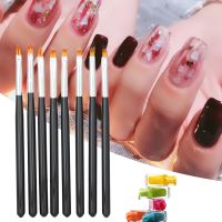 Nail Art Pen Fine Brush Practical Flower Drawing Brush for Home Painting Petal Gradient Nail Art Nail Salon