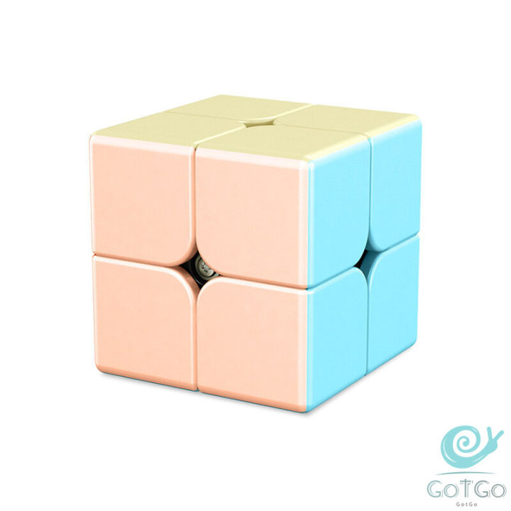 gotgo-รูบิค-พีระมิดลูกบาศก์รูบิค-สีหวาน-พลาสเทล-ของเล่นสำหรับฝึกสมาธิ-2x2รูบิค3x3รูบิค-มาคารูน-rubiks-cube