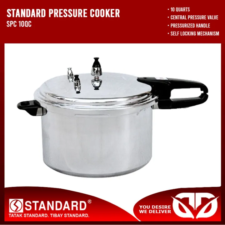 D&D Standard 10 Quarts Pressure Cooker with Pressurized Handle & Self