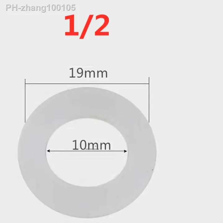 10pcs-milky-white-silicone-flat-pad-accessories-1-4-3-8-1-2-1-quot-3-4-quot-washer-rubber-ring-gasket-o-ring-pipe-fittings