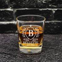 【CW】✳♘  Custom Whiskey Rocks Glass Personalized Glasses Engraved Monogram Glassware Groomsmen Proposal Gifts Dad