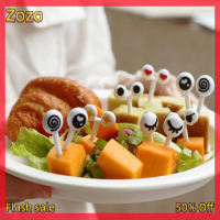 Zozo ✨Ready Stock✨ 10ชิ้น/เซ็ต MINI plugs CUTE Cartoon Eyes Kawaii อาหารกลางวัน Bento BOX อาหารผลไม้ส้อม