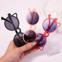 【hot sale】☸○ D03 1Pcs Interesting Cartoon Cat Ear Shape Childrens Sunglasses Fashion Baby Anti-ultraviolet Glasses Accessories Boutique