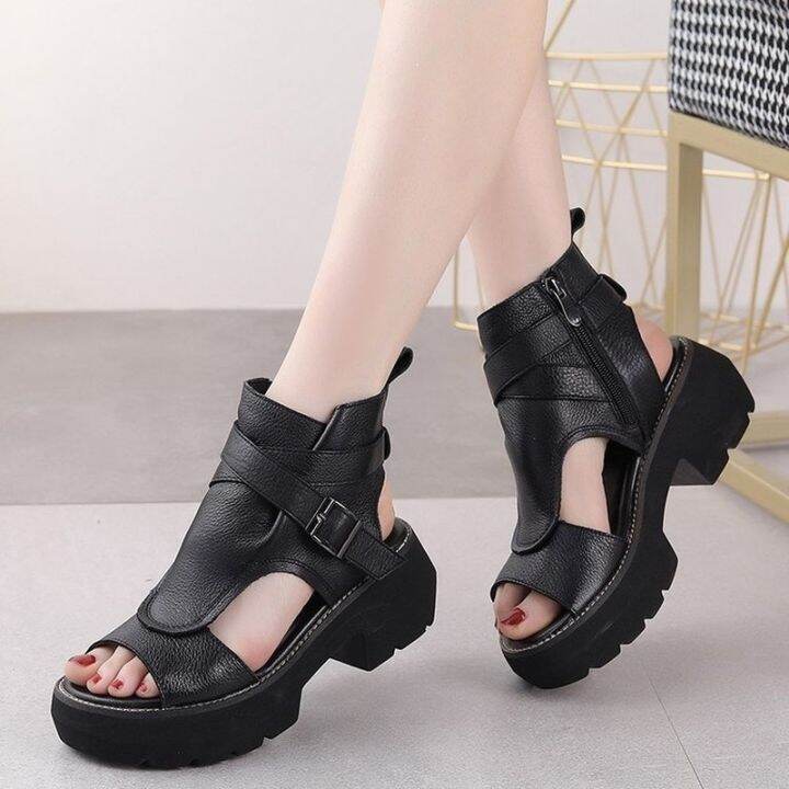 ขายดีที่สุด-ioztt2023-sandals-leather-platform-2022-new-wedges-shoes-fashion-outdoor-sandalias-mujer-verano