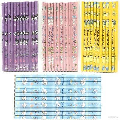 12PCS/set Sanrio HB pencil Kuromi Cinnamoroll Melody pompompurin student stationery