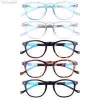 Turezing Reading Glasses Spring Hinge Men Women Blue Light Blocking Retro Round Plastic Frame Computer Reader Eyeglasses 0 400