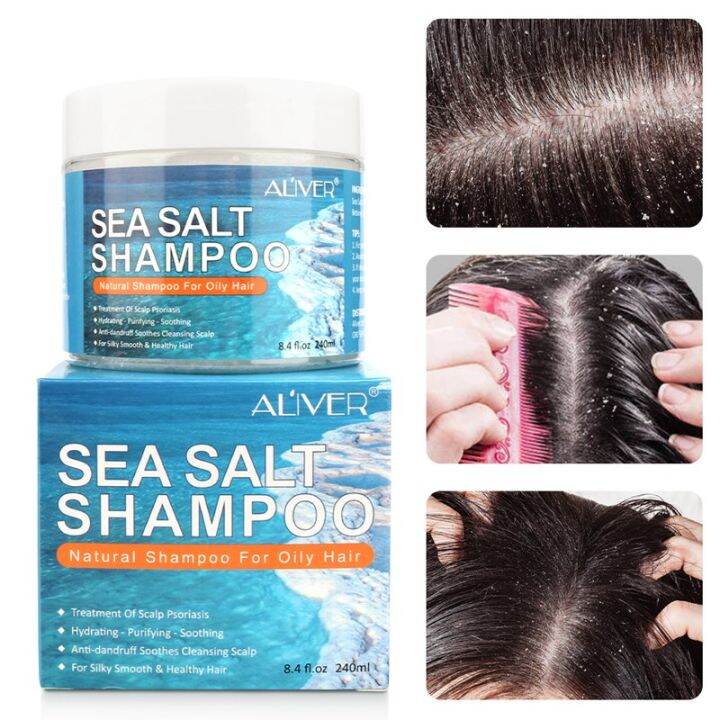 [free Shipping] Aliver Sea Salt Shampoo For Dandruff And Scalp Treatment 200g Hair Treatment