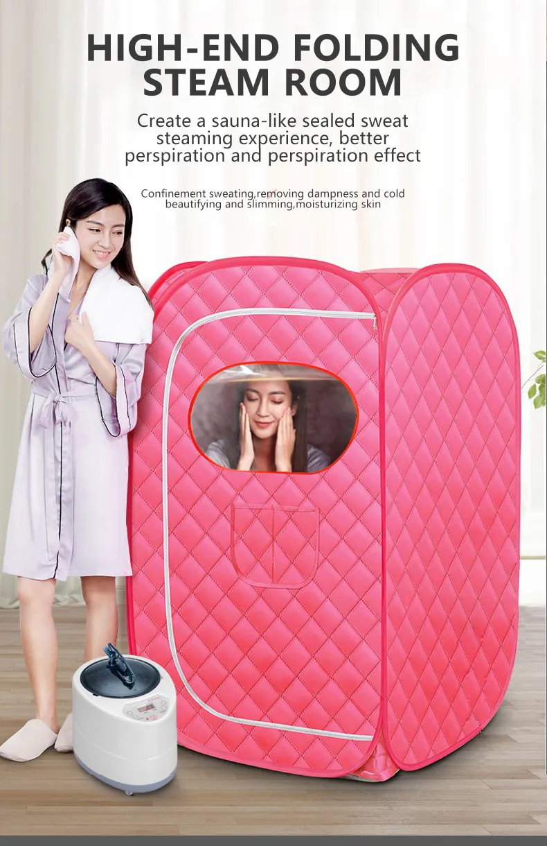 SKG Sauna Steambath Portable Fumigation box Home sauna tent sauna steam  bath portable portable sauna steam box full body steam sauna pink SPA Ease  menstruation Beauty weight loss | Lazada PH