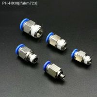 M5 M6 1/8 1/4 3/8 1/2 BSPT Male x Fit 4/6/8/10/12mm OD Tube Pneumatic Air Fittings Push In Fit Connector