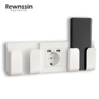 ▨✙ Rewnssin Wall Power Sockets With USB Plug Home Electrical Outlets EU DE Type-C Double USB Socket Phone Holders 220V 16A Bedroom