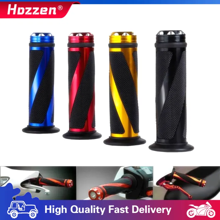 Hozzen 22mm Universal Motorcycle Handle Striped Glue Grip Biker Scooter Handlebar Grips Modified