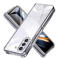 Fold5 Fold4 Fold3 Clear Case for Samsung Galaxy Z Fold 5 4 3 2 PC Full Cover Transparent Capa Fundas Protective Shell For ZFold5