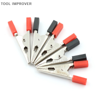 TOOL IMPROVER 5ชิ้น50มมพลาสติกทนทานโพรบทดสอบโลหะคลิปจระเข้พร้อมสกรู