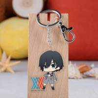 Wholesale 17pcs DARLING In The FRANXX Acrylic Keychain ZERO TWO HIRO Cartoon Figure Pendant Keyring For Fans Jewelry Gift