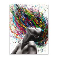 Modern Abstract Wall Art Colored Hair Girl Play Piano Take Photos Ballet Music Canvas Painting Figure Posters Pictures Decor