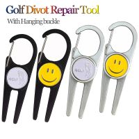 【hot】○☂  1PC golf divot Fork repair tool with Magnetic hanging buckle ball marker swing smile new for