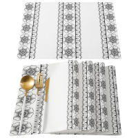 Bohemian Pattern Simple Flowers Table Runner christmas Dinning Table Decor Wedding Table Decor Tablecloth and Placemats