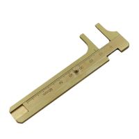 Mini Portable Size 80mm Brass Caliper Slip Vernier Ruler Measure Tool Quality