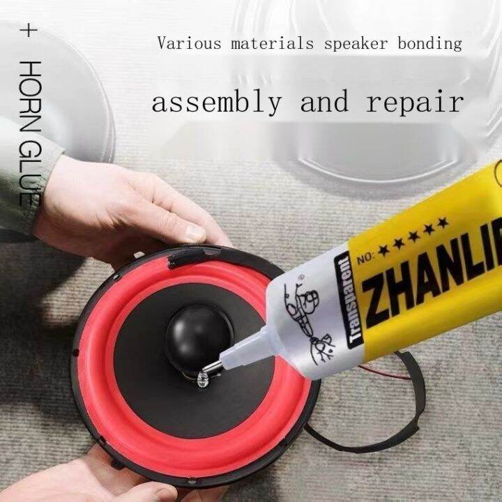 Horn glue paper cone speakers play wave stent border dust cap repair