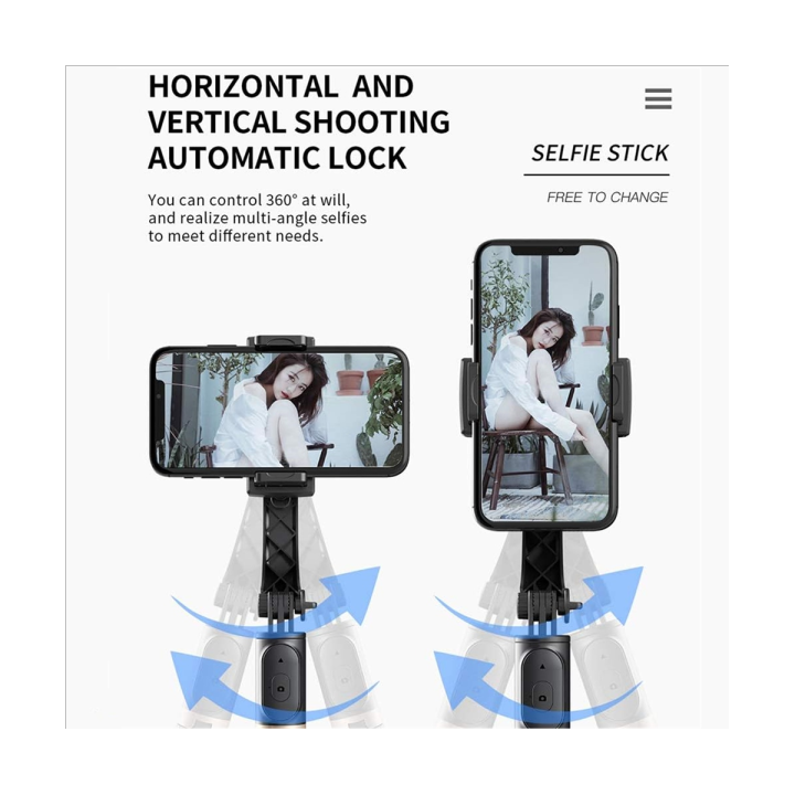 foldable-wireless-tripod-gimbal-stabilizer-selfie-stick-black-with-bluetooth-shutter-monopod-for-ios-android