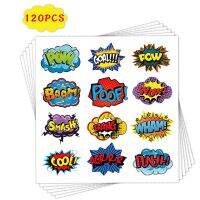 120-500 Pcs Superhero Reward Stickers Cute Cartoon Encourage Word Kids Sticker Label Teacher Students Kids Stationery Stickers Stickers