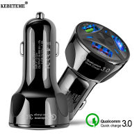 KEBETEME ที่ชาร์จ USB QC 3.0Car 3A ในรถยนต์,ที่ชาร์จสำหรับโทรศัพท์ USB ชาร์จเร็วโทรศัพท์มือถือในรถที่ชาร์จรถจักรยานยนต์ USB รถตาราง