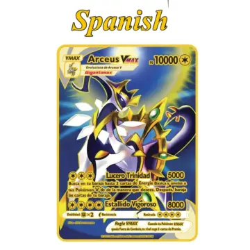 2023 new Spanish Pokémon Cards Metal Pokemon Letters Spanish Pokemon Iron  Cards Mewtwo Pikachu Gx Charizard Vmax Cartas Pokémon