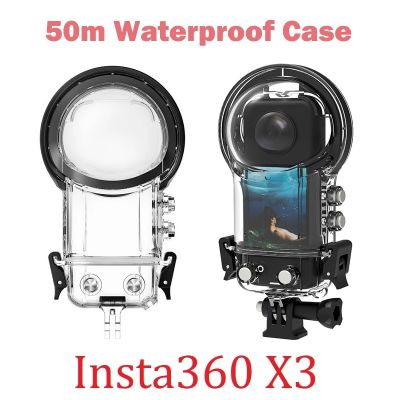 ซองกันน้ำ50เมตรสำหรับ Insta360 X3เคสดำน้ำเคสกระเป๋ากล้องกันน้ำเคสป้องกันดำใต้น้ำสำหรับ Insta360หนึ่ง X3