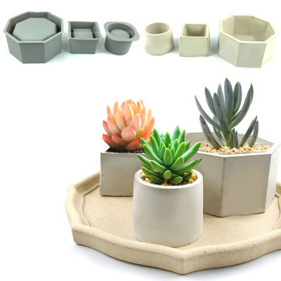 Large Flower Pot Silicone Mold for DIY Hexagonal Concrete Mold Mirror Crystal Epoxy Clay Mold Home Decoration for Resin