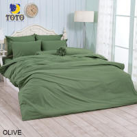 Toto ผ้าปูที่นอน (ไม่รวมผ้านวม) สีเขียวโอลีฟ OLIVE (เลือกขนาดเตียง 3.5ฟุต/5ฟุต/6ฟุต) #โตโต้ เครื่องนอน ชุดผ้าปู ผ้าปูเตียง