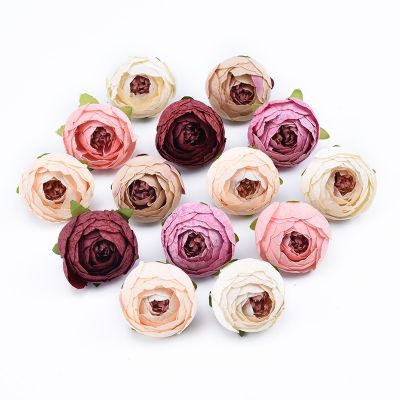 hot【cw】 10pcs Flowers Wall Wedding Bridal Accessories Clearance Diy Gifts Artificial Scrapbooking Silk