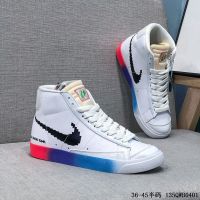 [HOT] Original ◑◑◑◑Blaze-Mid 77 High-Top Casual Fashion Sports Sneakers Men S And Women S Skateboard Shoes [จัดส่งฟรี]