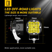 DXZ 2ชิ้น3นิ้ว12โวลต์24โวลต์4x4รถขับรถแสงทำงาน48วัตต์16SMD LED ไฟหน้ารถ A SUV รถบรรทุกสปอตไลออฟโร้ดรถจักรยานยนต์ไฟตัดหมอก