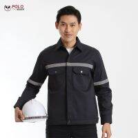 เสื้อช็อป แขนยาว สีกรมท่า 23CSS003 - PMKPOLOMAKER