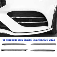 4Pcs Front Bumper Front Fog Grille Trim Strips for Mercedes Benz CLA200 CLA 260 2020-2023 Car Styling Decoration Sticker