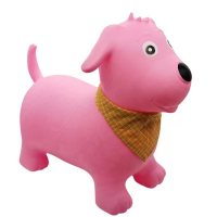 Babyskill ม้ายางกระโดด (Dog Pink) ม้ายางเด้งดึ๋งๆ มีเสียง ปลอดภัย รับน้ำหนักได้มาก ขนาดใหญ่ ยางหนา  ของเล่นสำหรับเด็ก ม้าโยก ม้ากระโดด