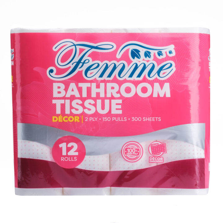 Femme Decor Bathroom Tissue 2 ply 12 Rolls x 1 Pack Lazada PH