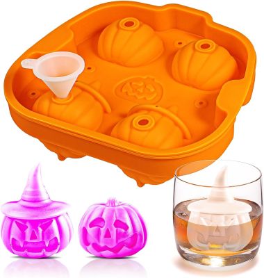 Beverage Ice Cube Mold Fruit Juice Ice Cube Mold Halloween Ice Cube Mold Pumpkin Ice Cube Mold Silicone Ice Cube Mold