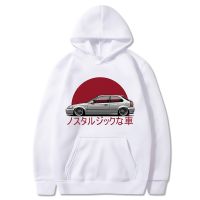 Men Nostalgic Car Hoodie Jdm Comic Printing Tracksuit Mens Sweatshirt EK Japanese Streetwear Pullover Long Sleeve EU Size Size XS-4XL