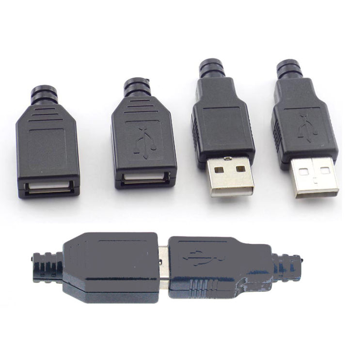 qkkqla-50pcs-5v-usb-type-a-male-female-diy-4pin-plug-socket-usb-connector-plug-adapter-4pin-plastic-cover-solder-type-a-2-0